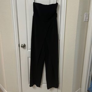 Black strapless jumpsuit